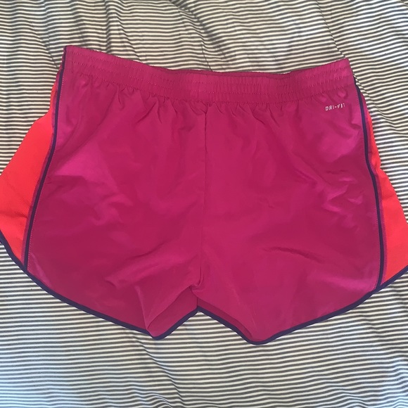 Nike Dri-Fit Running shorts large EUC purple and orange - Picture 6 of 8